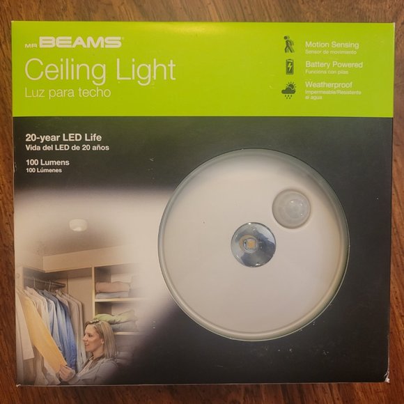 MOTION SENSING CEILING LIGHT - Battery Powered, Weather Proof, Bright LED - Picture 4 of 8